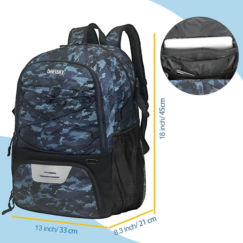 DAFISKY Basketball Backpack with Ball Compartment – Large Basketball Bag with Shoes compartment Sports Equipment Bag for Soccer Ball,Volleyball,Gym,Outdoor,Travel - Image 2